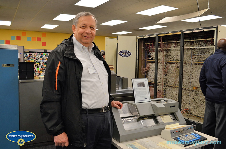 Morris Saks with the IBM 129 Keypunch